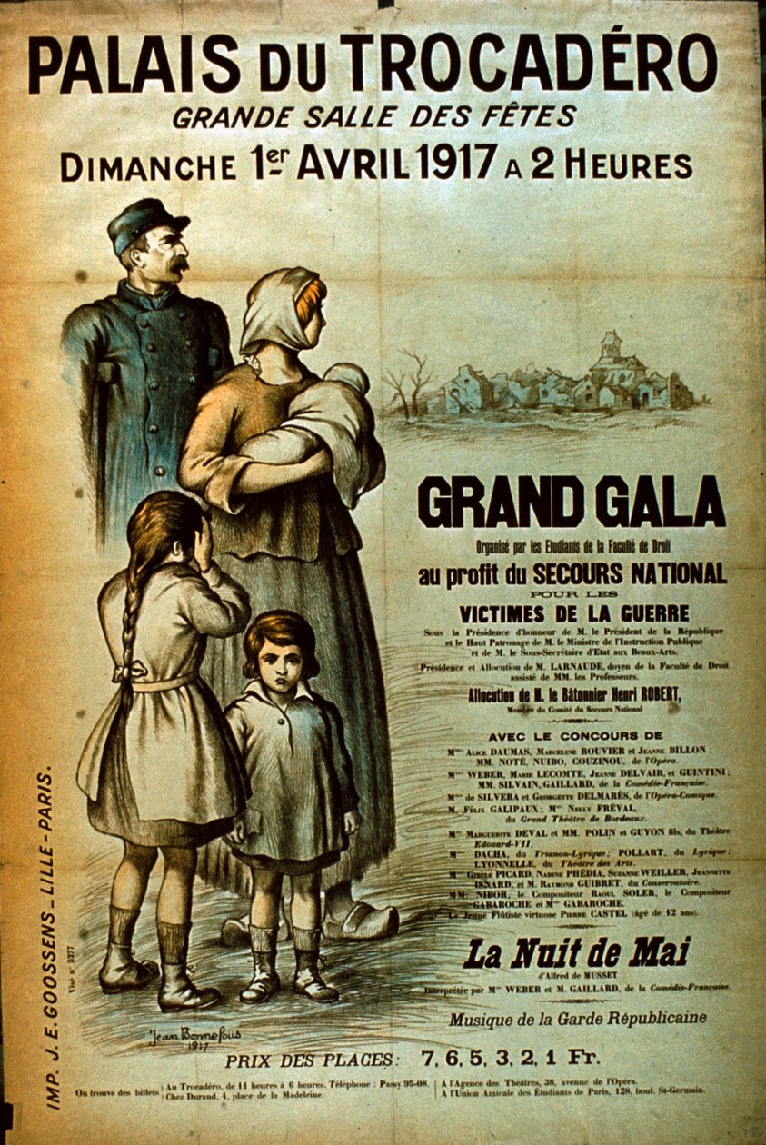Palais du Trocadero için bir afiş, 1917 by Jean Bonnefous