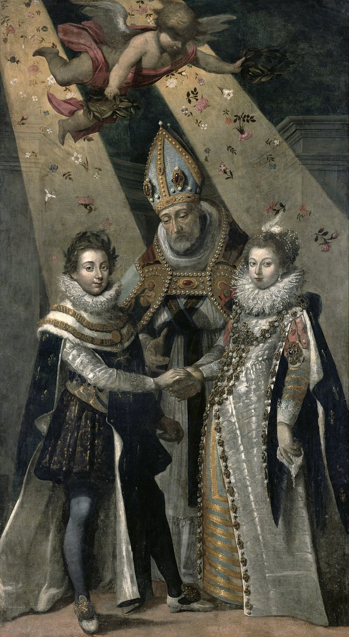 Louis XIII (1601-63) Fransa Kralı ile Avusturya Navarre ve Anne (1601-66) İspanya İnfanta