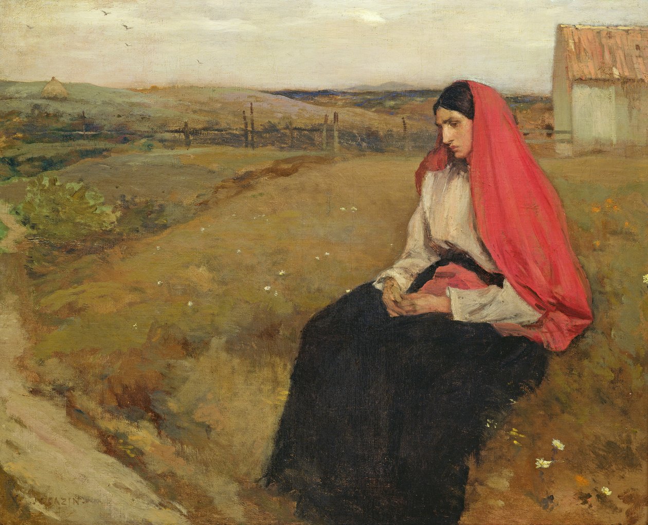 Kadın bir manzara by Jean Charles Cazin