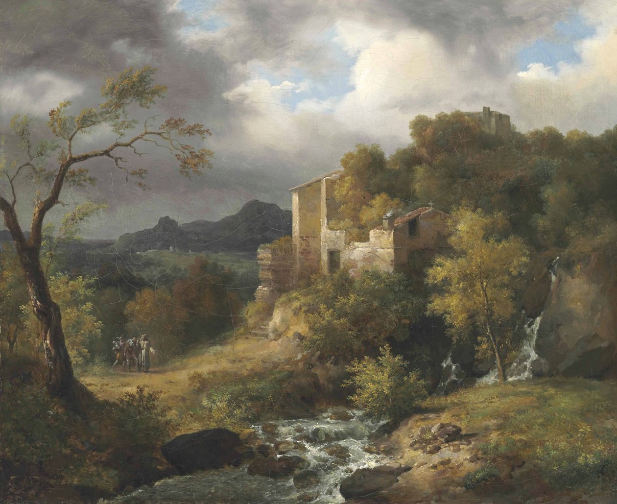 Kalıntılar ile manzara by Jean-Charles-Joseph Rémond