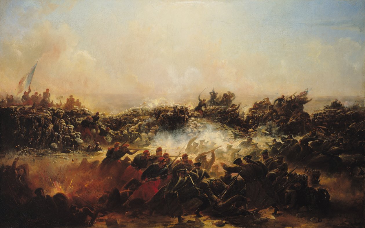 Sivastopol Muharebesi, üç parçanın sağ tarafı, 1855