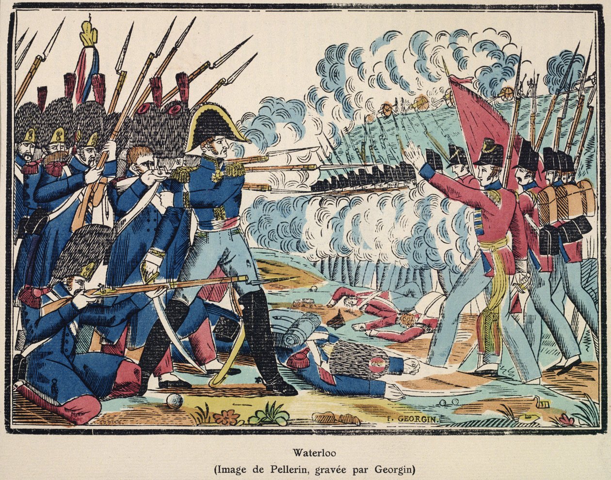 Waterloo Savaşı, 1815, Francois Georgin (1801-63) tarafından 