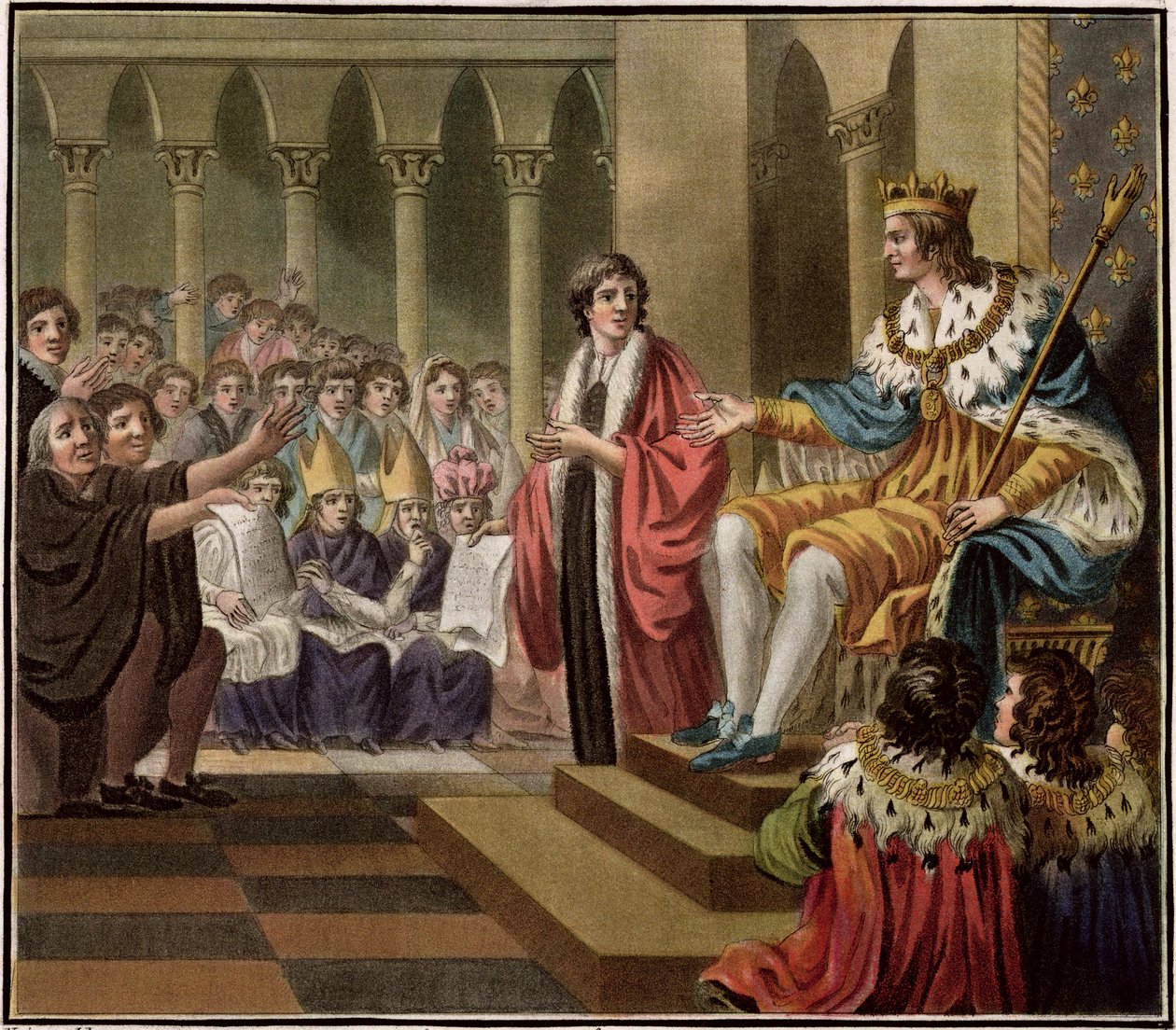 Louis XII (1462-1515) Halkın Babası Olarak Bildirildi, Jean Baptiste Morret (fl. 1790-1820), 1789 tarafından oyulmuş by Jean Claude Naigeon