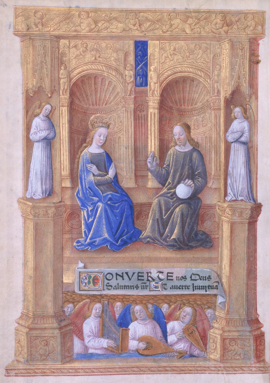 Bayan Lat. Q.v.I.126 f.40v İsa ve Enthroned Meryem Ana, 