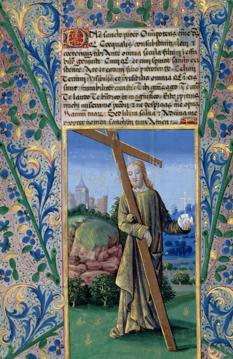 Bayan Lat. Q.v.I.126 f.89v Haçlı ve küreli İsa, 