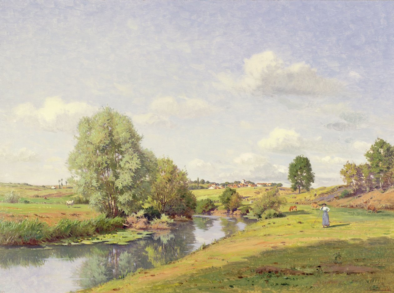 Grignancourt yakınlarındaki Saone Nehri by Jean F. Monchablon