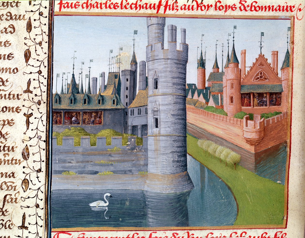 Ms Fr 6465 fol.151v II. Louis'in Hayatı (846-79) 'Kekeme', Grandes Chroniques de France'dan, c.1460 by Jean Fouquet