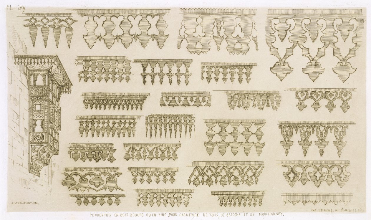 Delatre, Paris, 1857 tarafından yayınlanan 