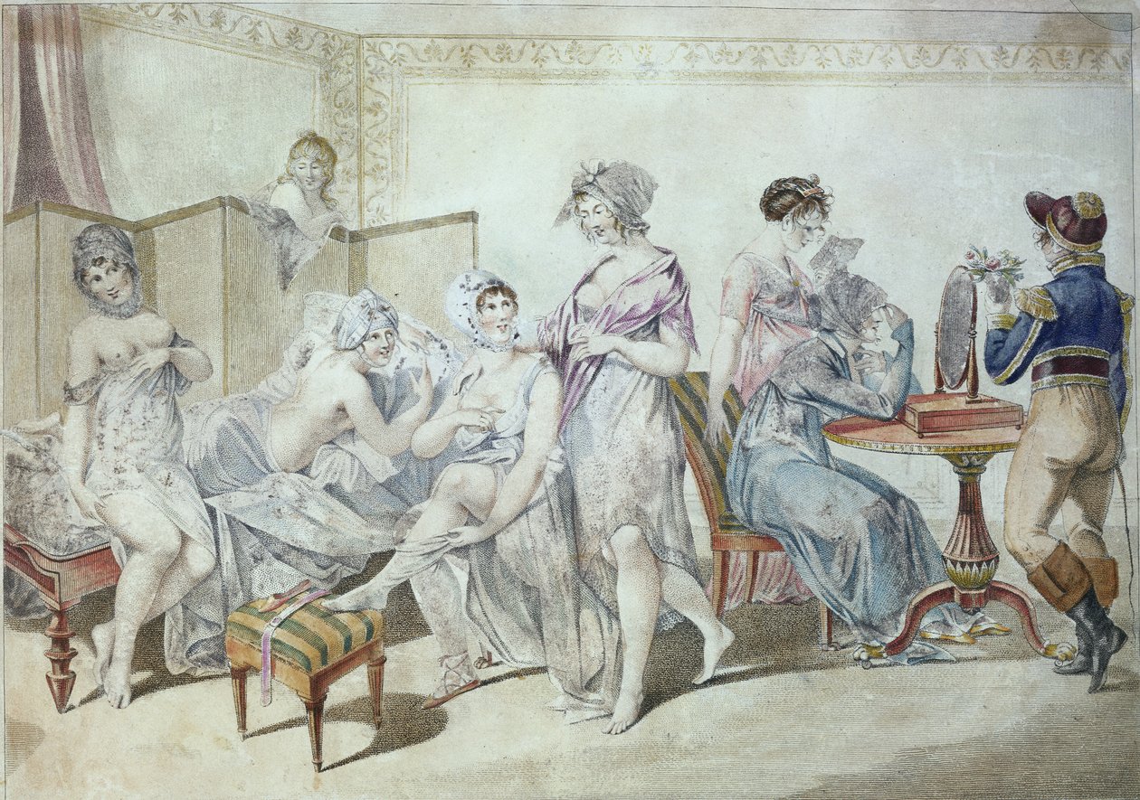 Çamaşırhane İşçileri Levee, 19. yüzyılın başları by Jean Francois Bosio