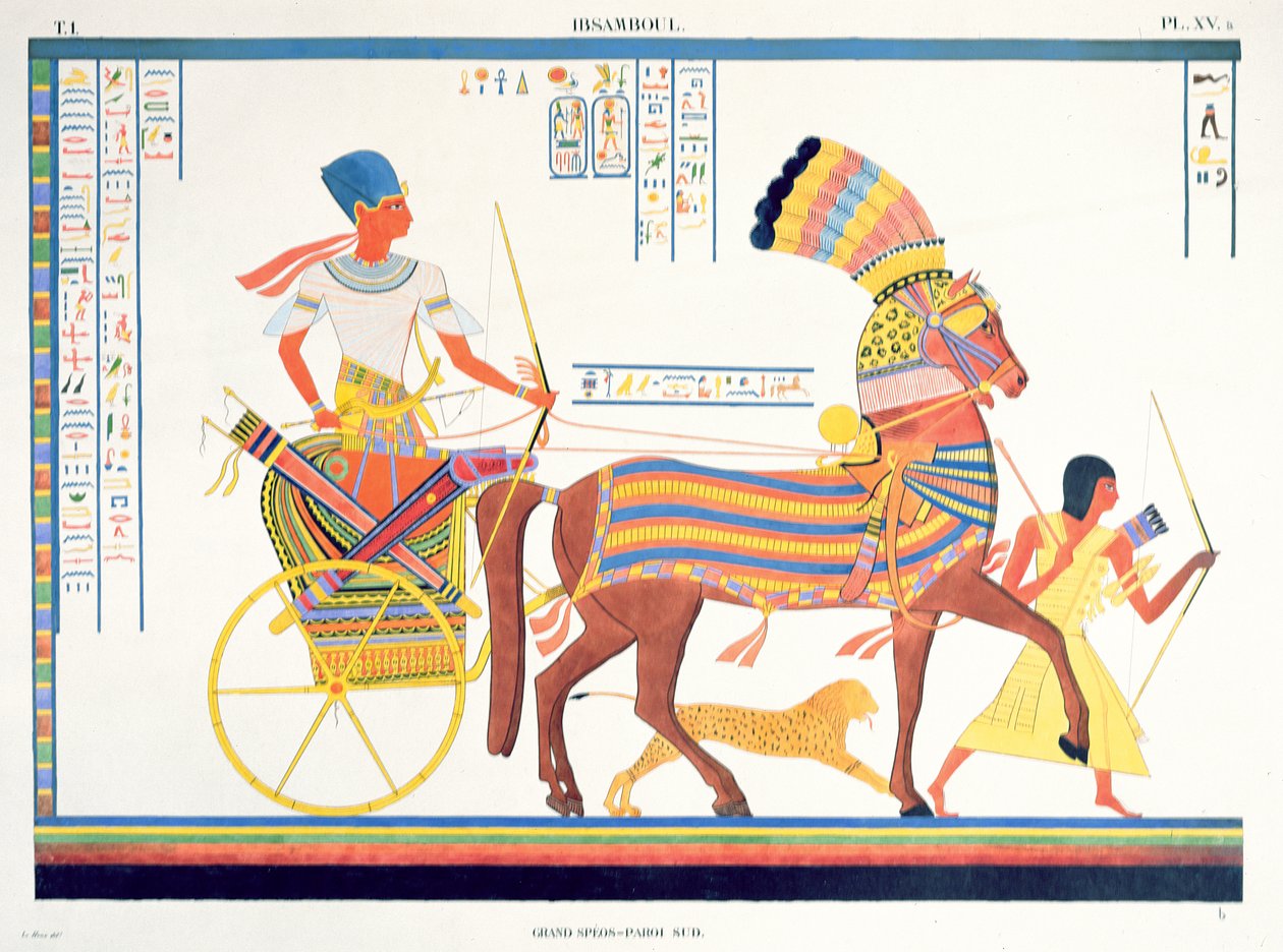 Arabadaki Firavun, 1835-45 by Jean Francois Champollion