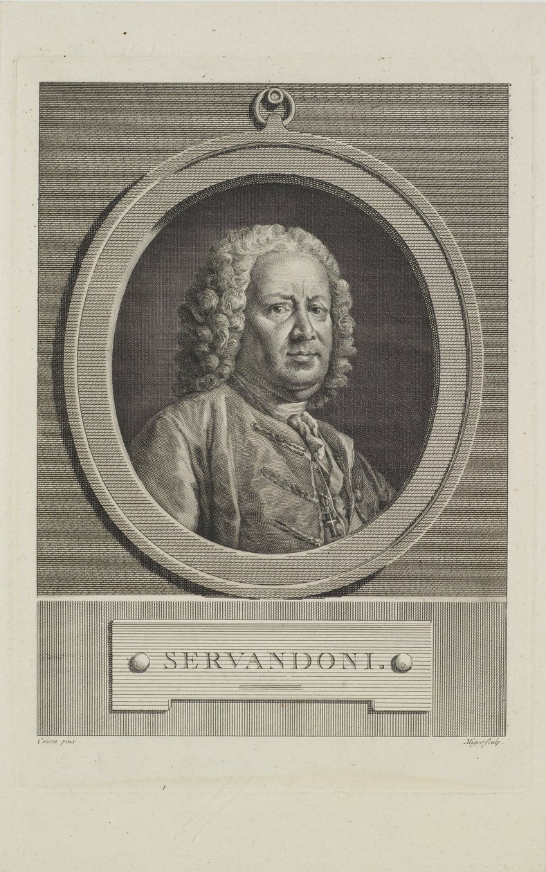 Servandoni, Simon Charles Miger (1736-1820) tarafından oyulmuş, c.1766 by Jean Francois Colson