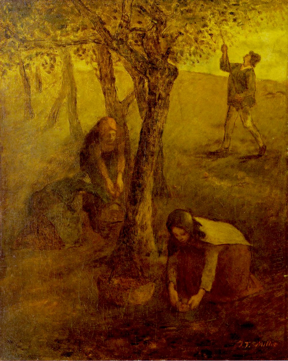 elma toplamak by Jean Francois I Millet