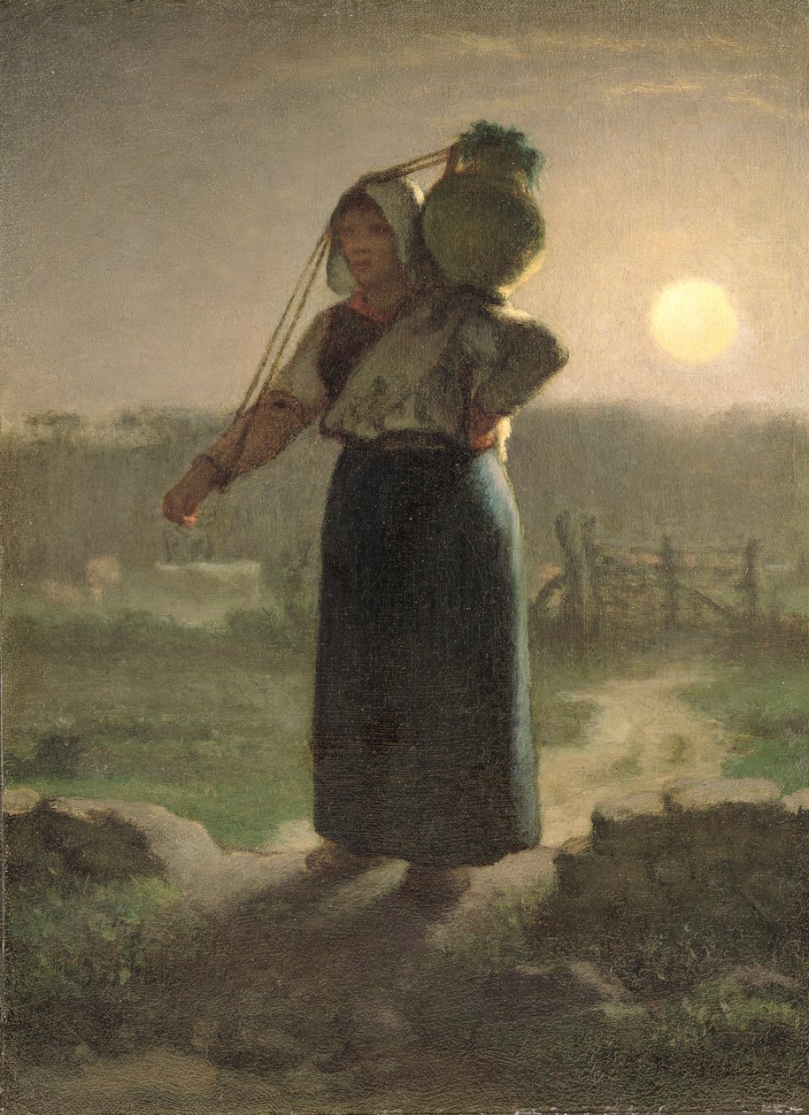 Bir Sütçü Kız, c.1853 by Jean Francois Millet