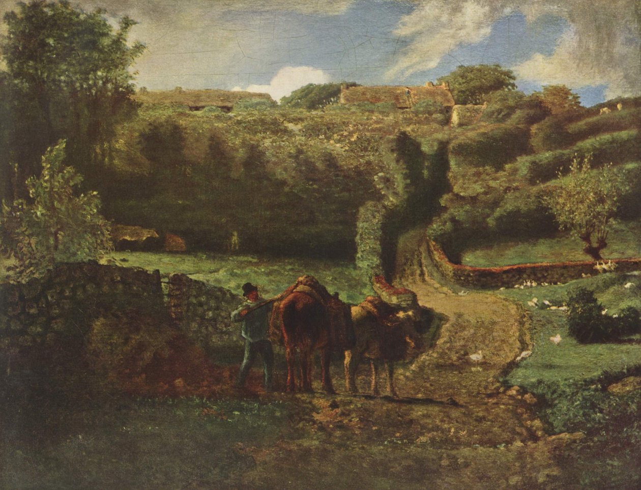 Gréville yakınlarındaki Kuzen mezrası by Jean Francois Millet