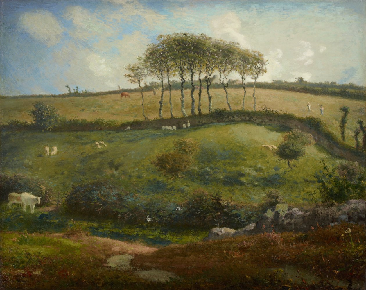 Cherbourg (Normandiya) yakınlarındaki mera by Jean Francois Millet