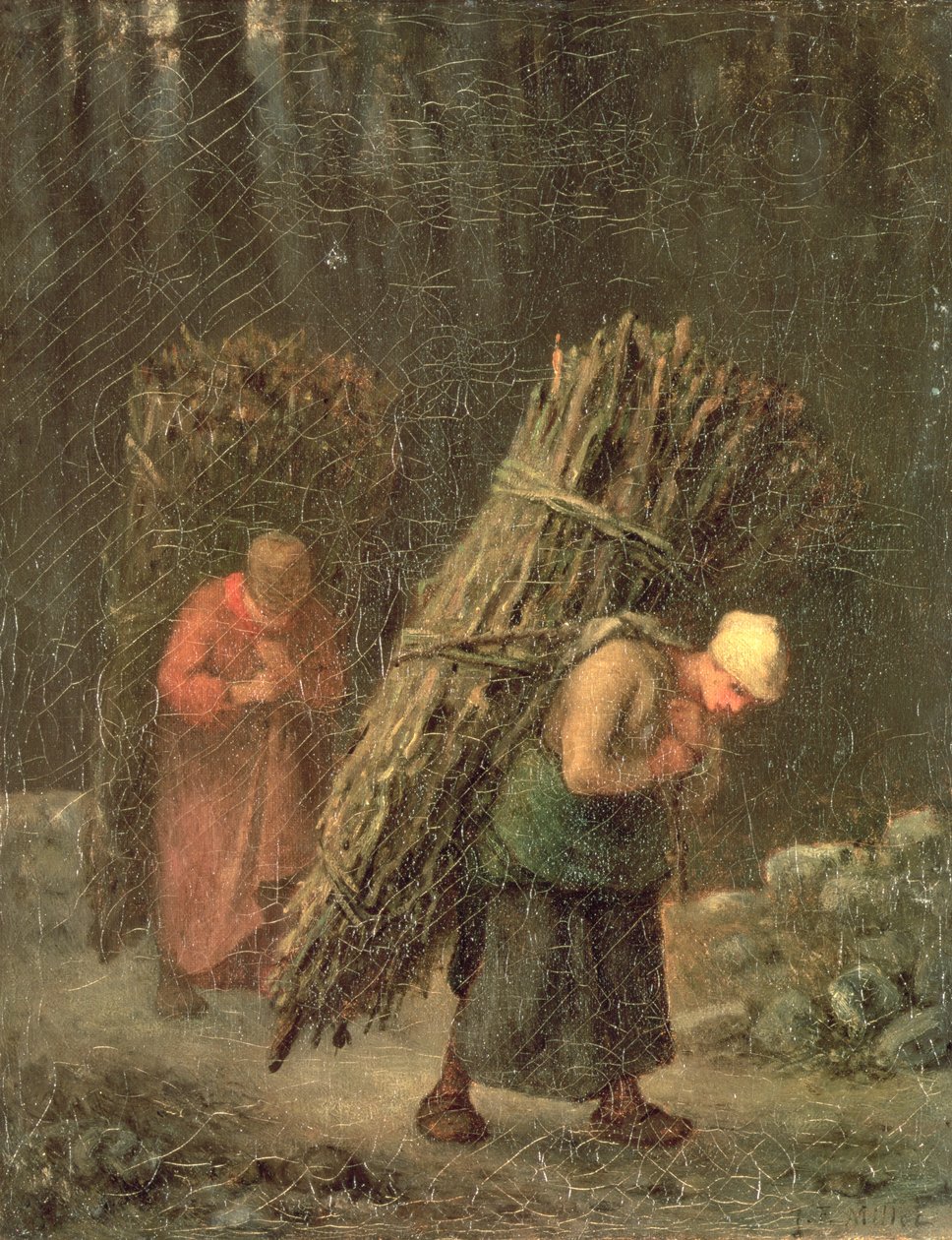 Brushwood ile Köylü Kadınlar, c.1858 by Jean Francois Millet