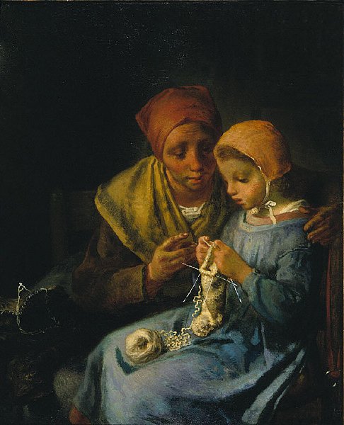 Örgü Dersi by Jean Francois Millet