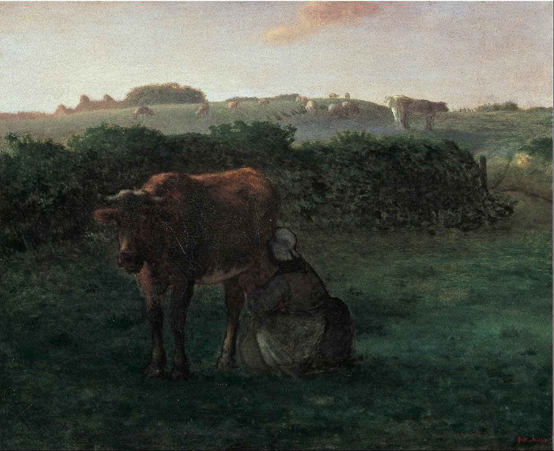 İnek Sağan Kadın by Jean Francois Millet