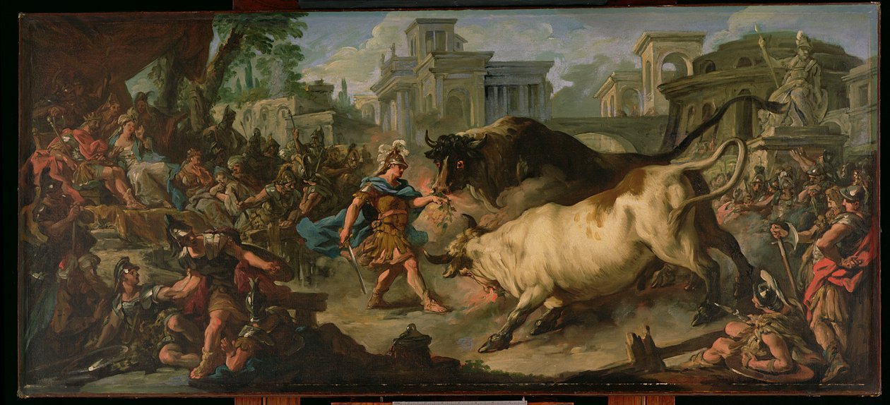 Jason, Aeetes'in Boğalarını Evcilleştiriyor, 1742 by Jean François de Troy