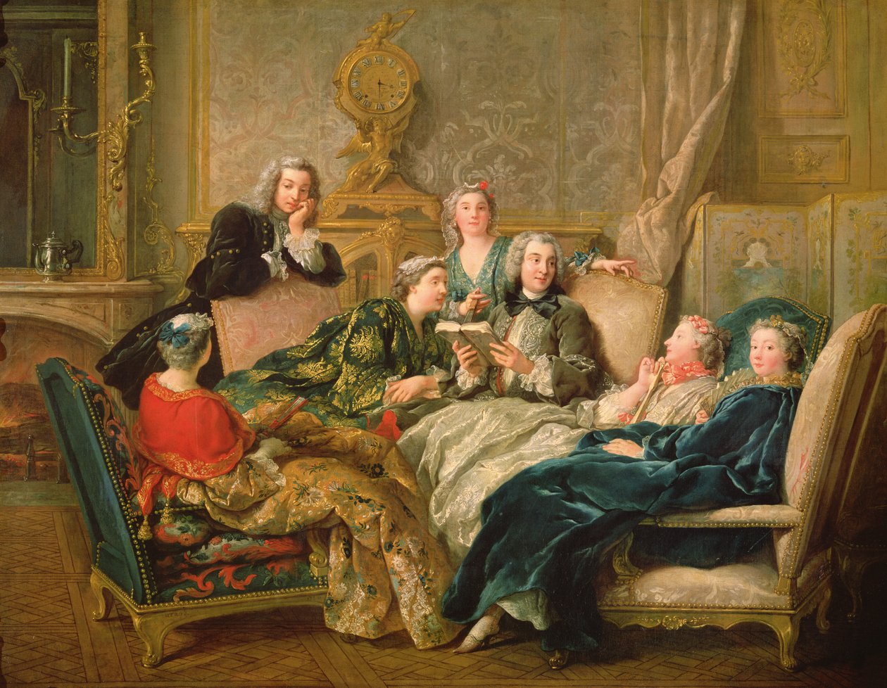 Moliere'den Okuma, c.1730 by Jean François de Troy