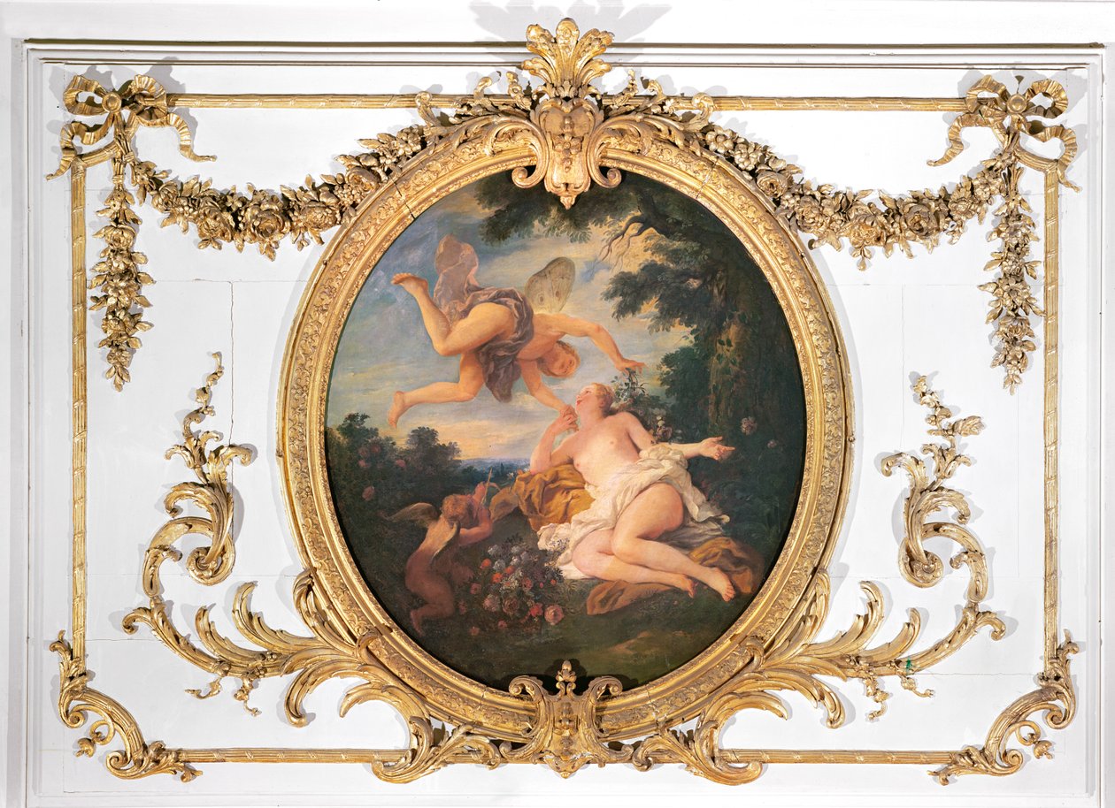 Zephyr and Flora, from the Salle de Conseil  by Jean François de Troy