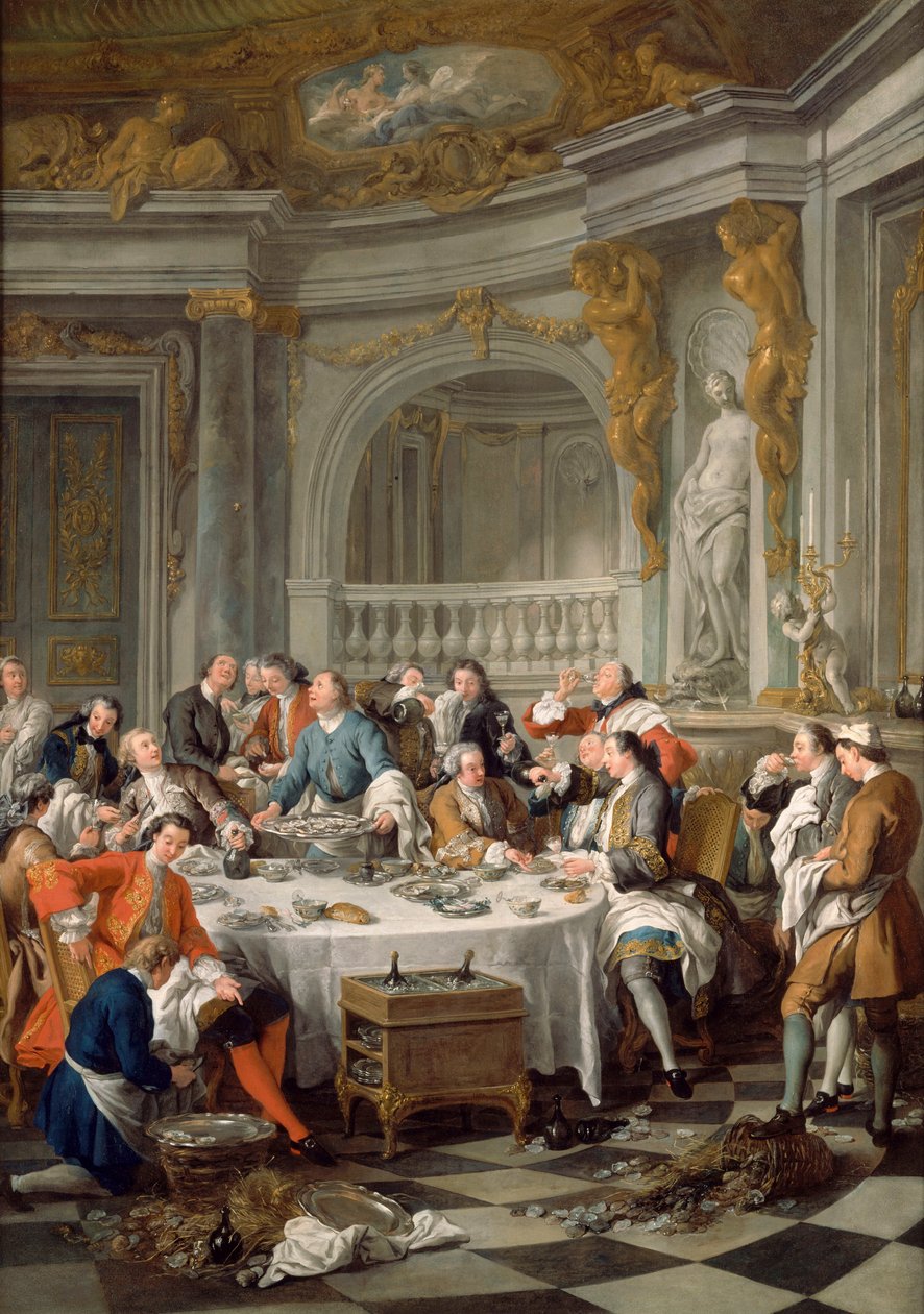 İstiridye öğle yemeği by Jean François de Troy