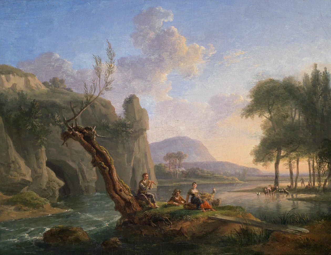 Nehir üzerinde pastoral idil by Jean François Duval