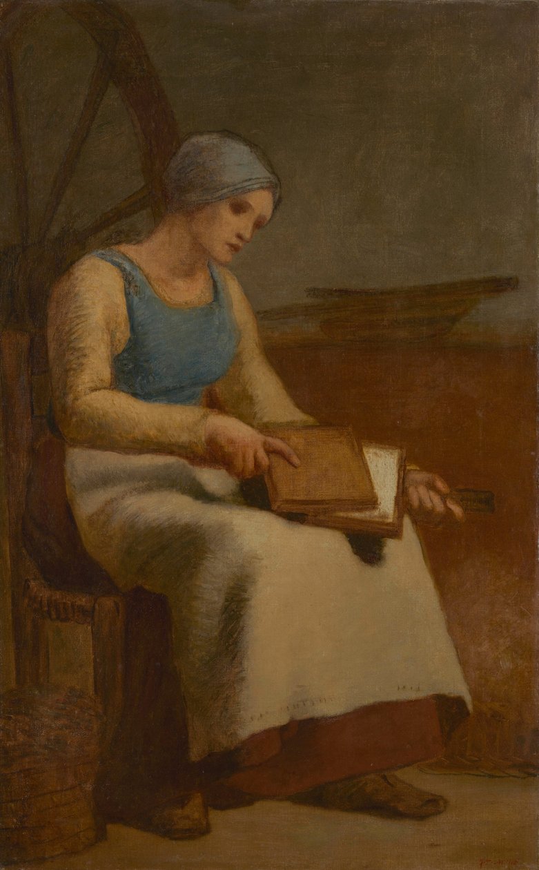 Kadın Tarak Yün by Jean Francois Millet
