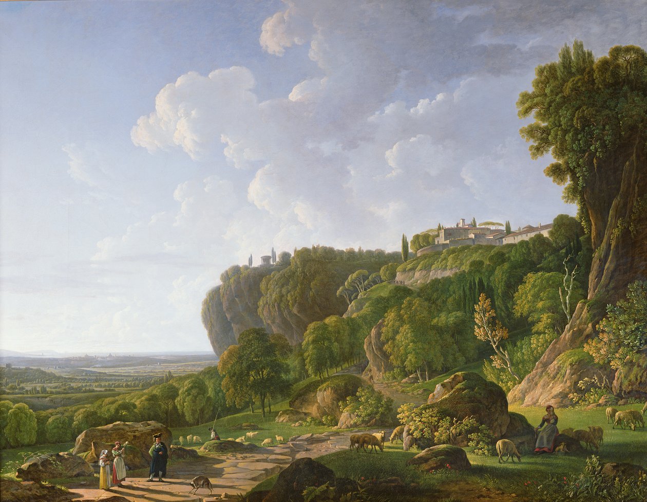 Appian Yolu boyunca Tivoli ve Roma Campagna by Jean François Sablet
