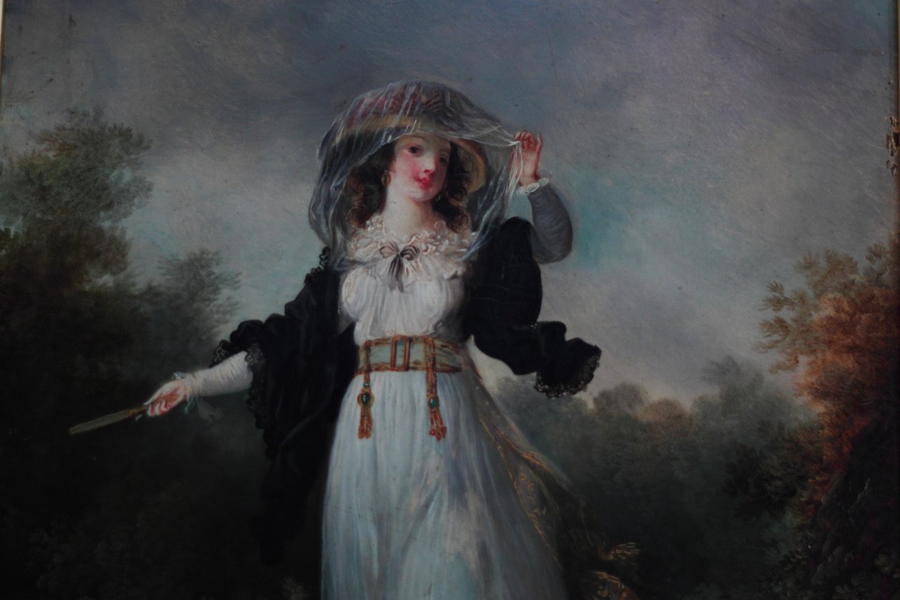 Bir manzara içinde genç kadın by Jean Frederic Schall