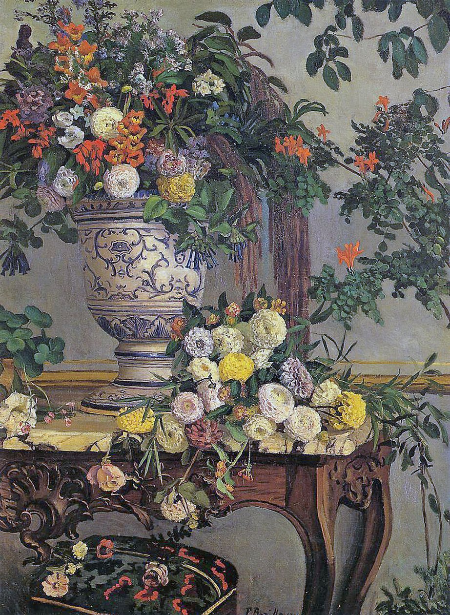 Çiçekler, 1868 by Jean Frederic Bazille