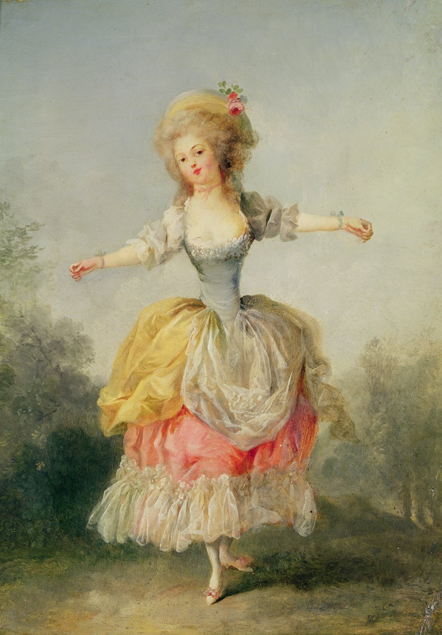 Dancer in Louis XVI costume  by Jean Frederic Schall