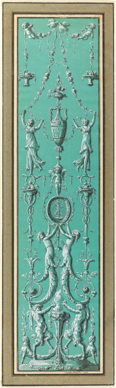 Hôtel de Salm, Paris için Arabesk Paneli by Jean Guillaume Moitte
