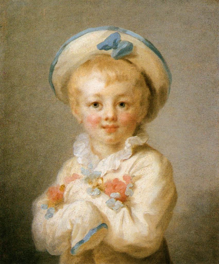 Bir Çocuk Pierrot olarak by Jean Honore Fragonard