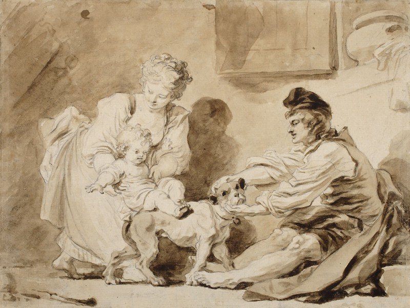 binicilik ilk ders by Jean Honore Fragonard