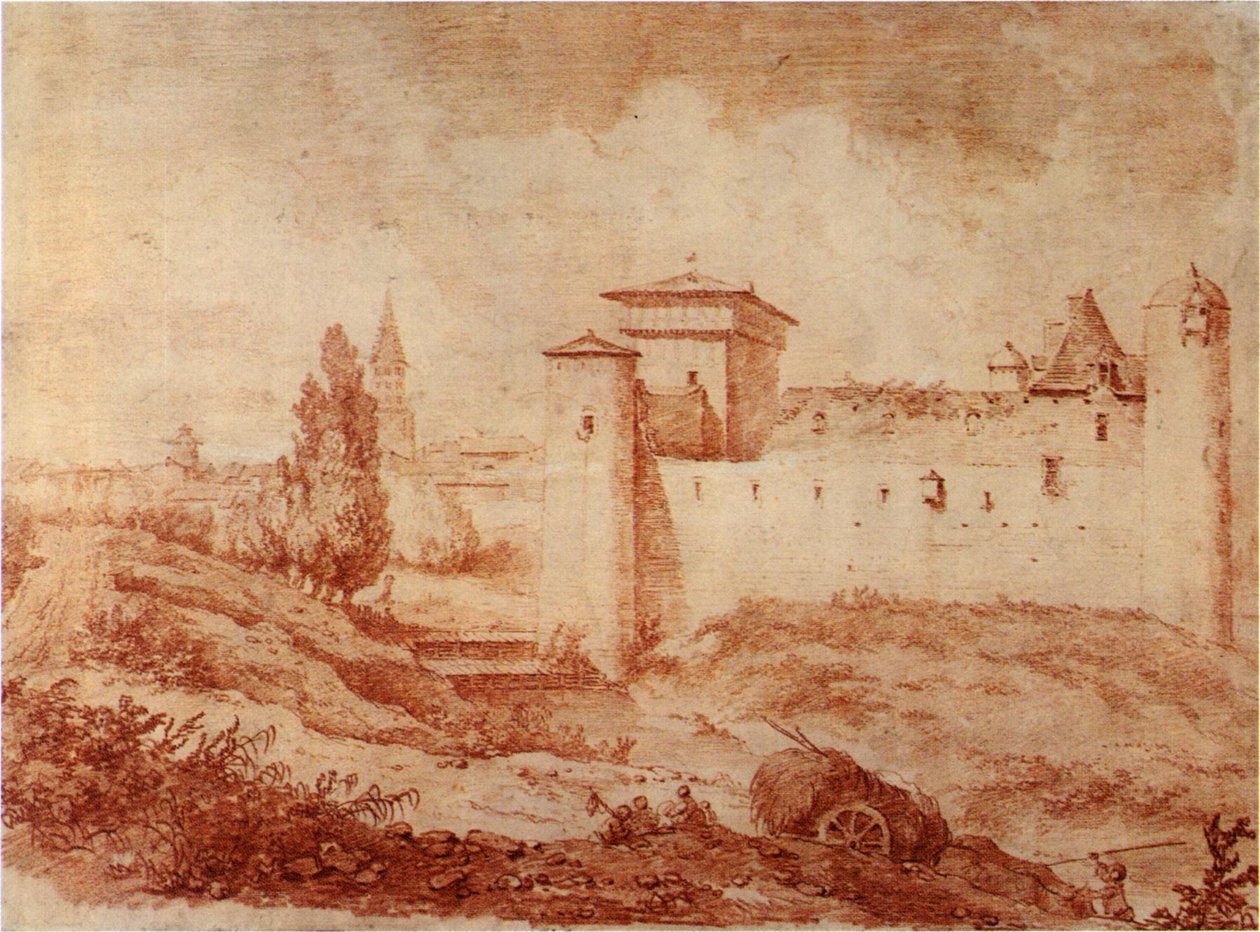 Montauban yakınlarındaki Nègrepelisse Kalesi by Jean Honore Fragonard