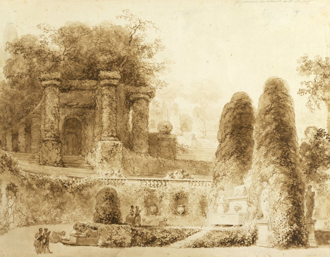 Çeşmeli Roma Parkı, 1774 by Jean Honore Fragonard
