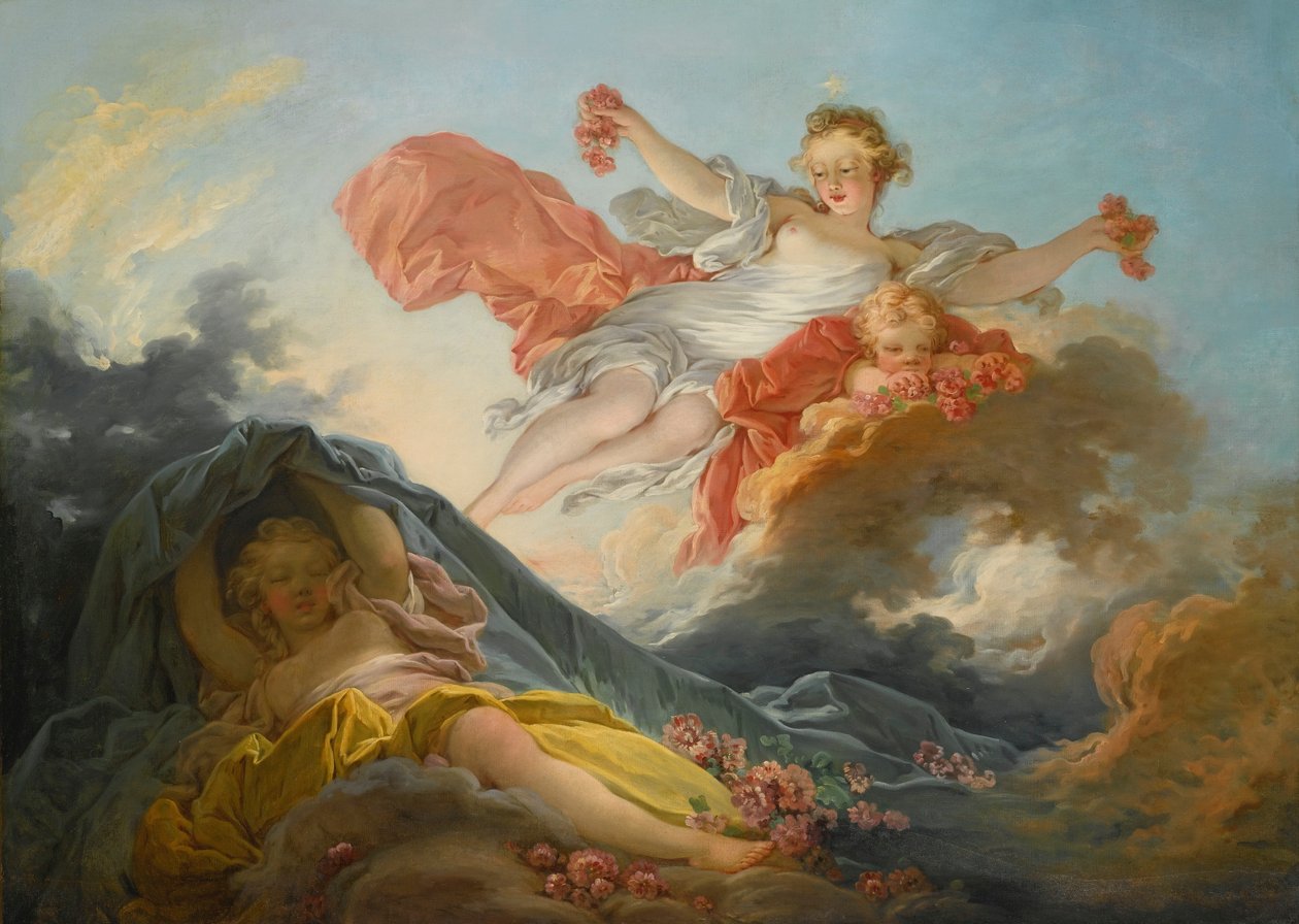 Tanrıça Aurora, Geceye Karşı Zafer Kazanıyor by Jean Honore Fragonard