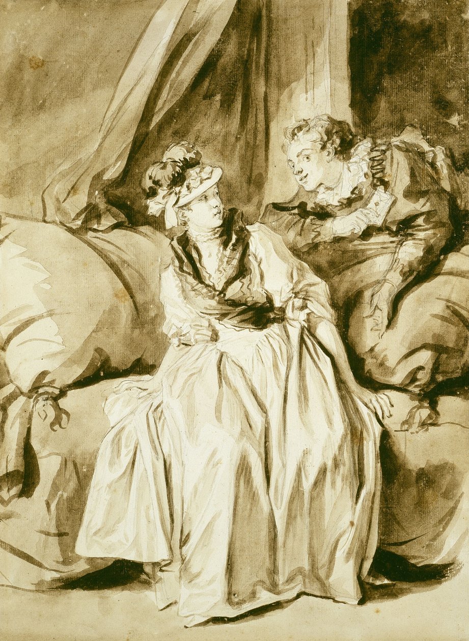 Mektup veya İspanyolca Konuşma by Jean Honore Fragonard