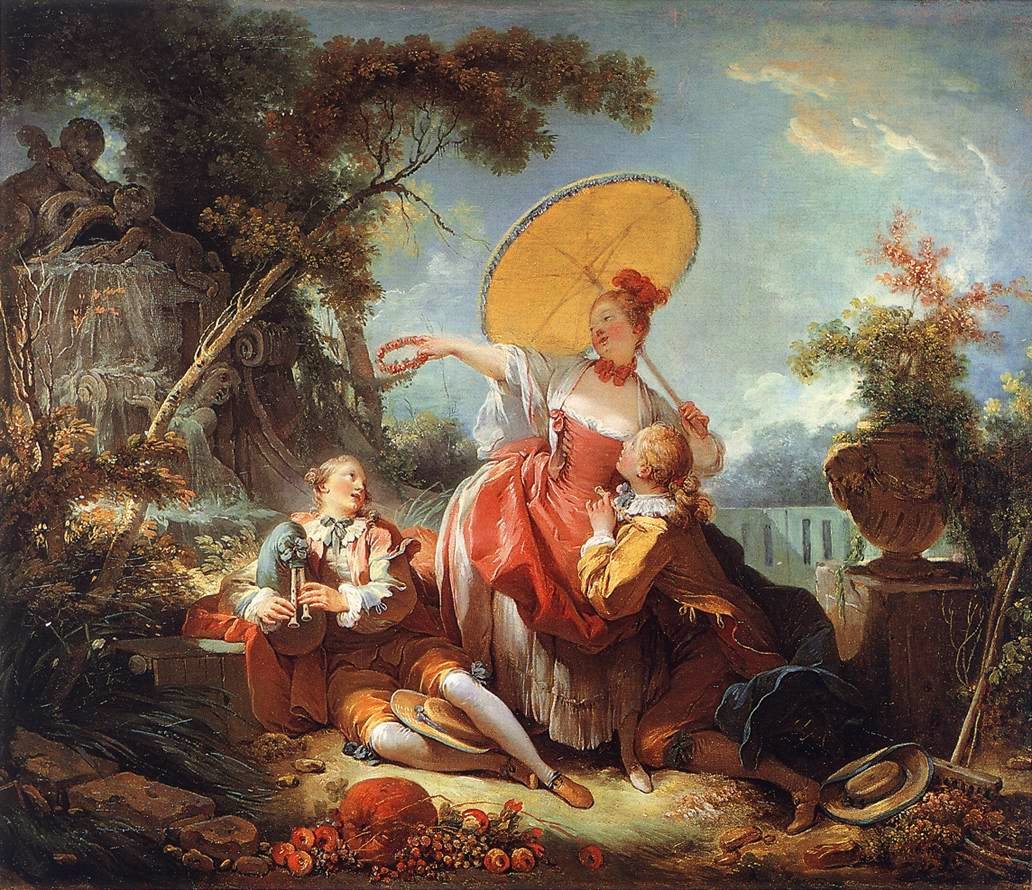 müzik yarışması by Jean Honore Fragonard