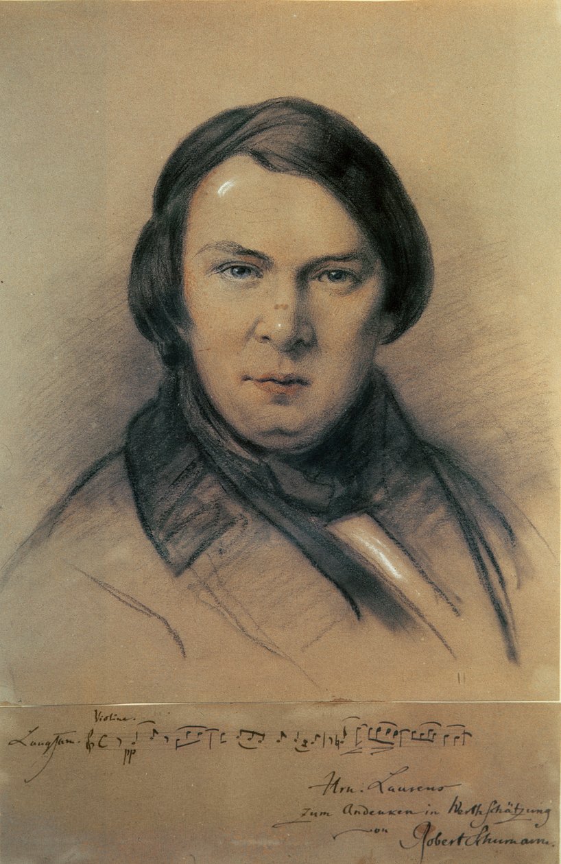 Robert Schumann (1810-56) 1853 by Jean Joseph Bonaventure Laurens
