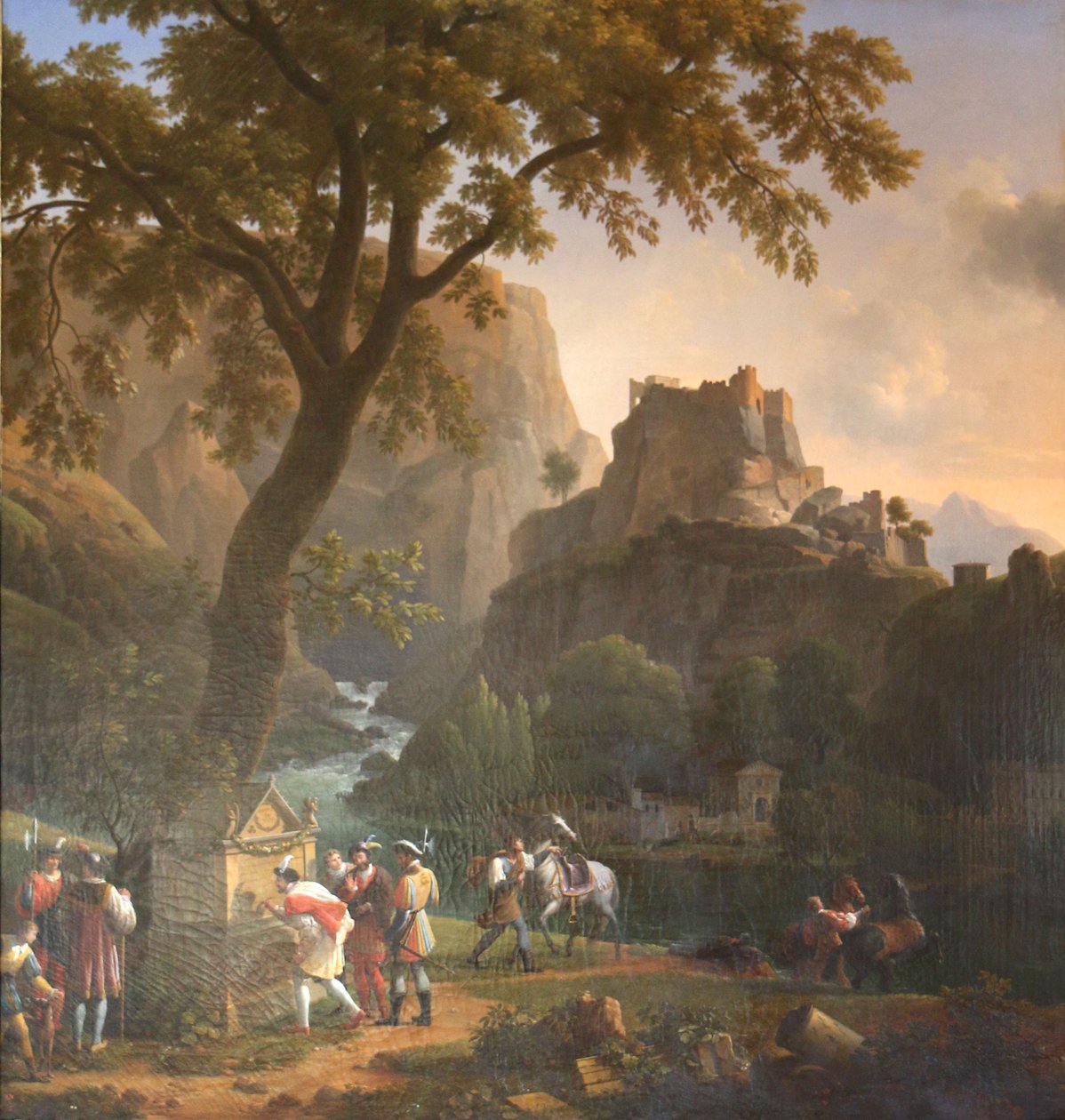 François I, Vaucluse çeşmesinde by Jean Joseph Xavier Bidauld