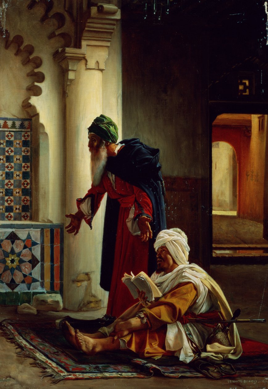 Araplar namaz kılarken by Jean Jules Antoine Lecomte du Nouy