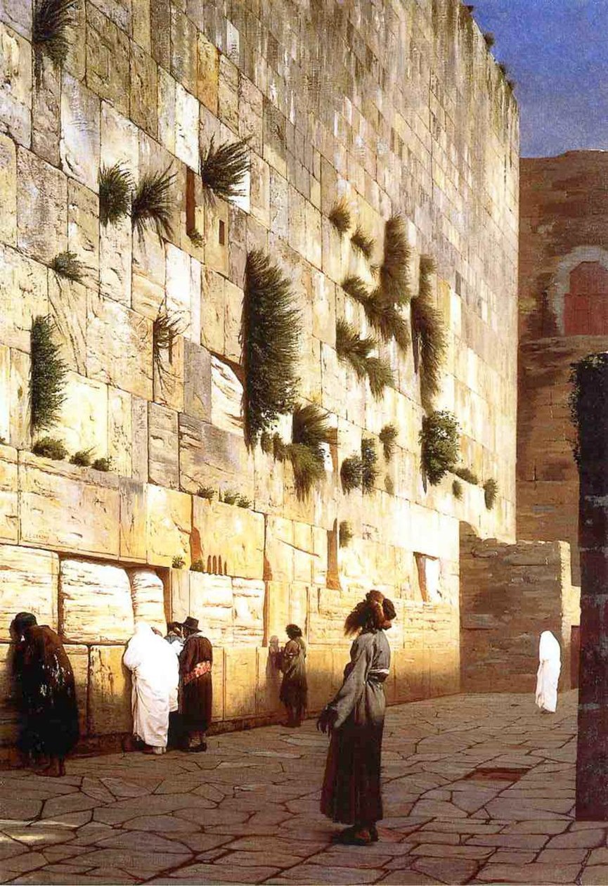 The Wailing Wall, Jerusalem, 1869  by Jean Leon Gerome