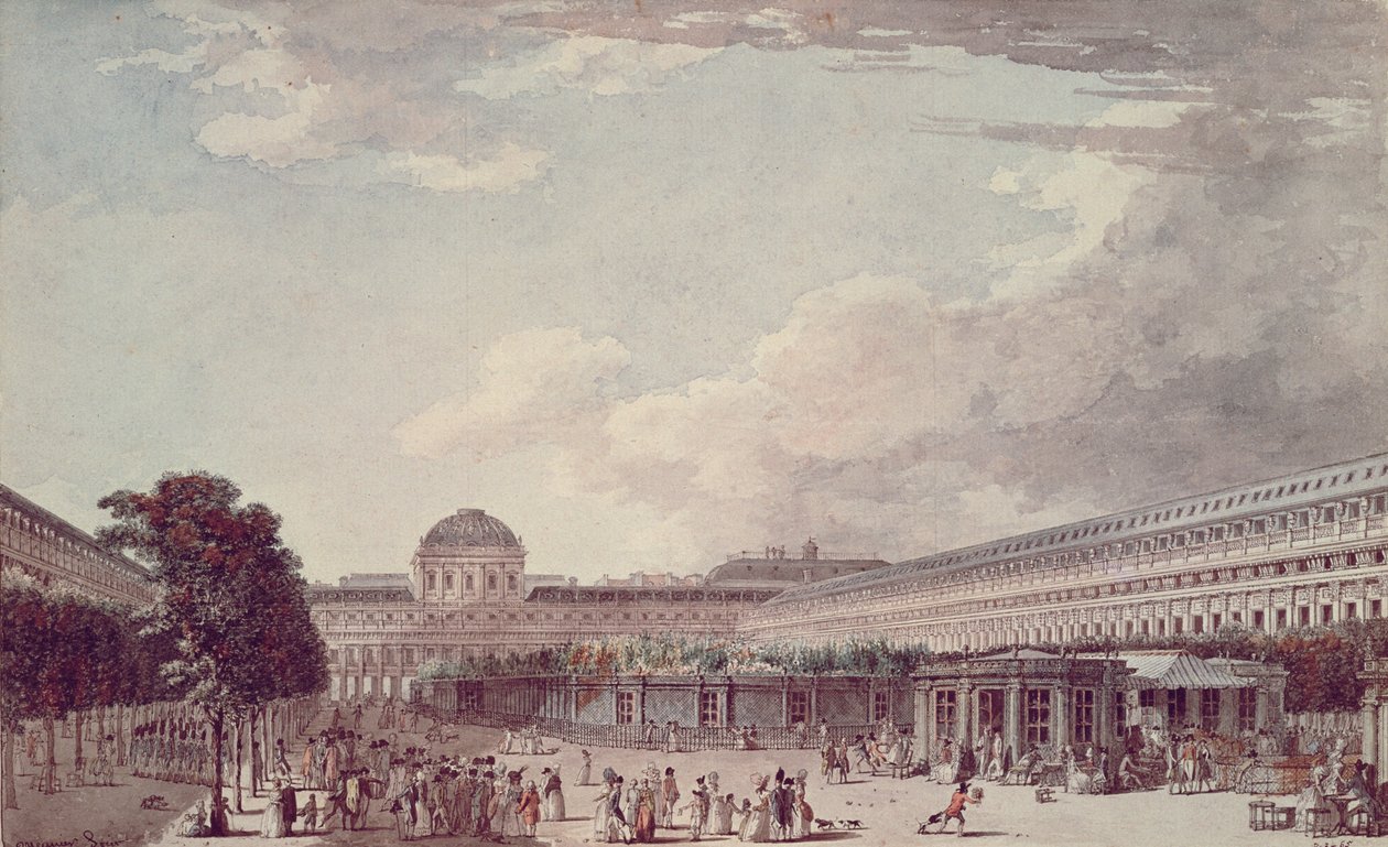 Le Palais Philippe Egalite, Le Palais Royal, 1791 by Jean Lespinasse