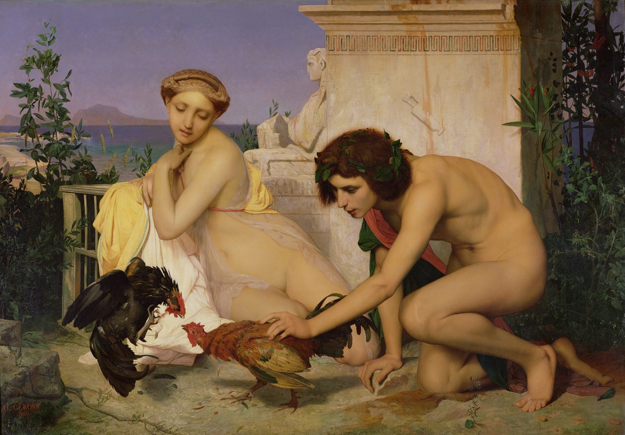 Horozları Kavgaya Cesaretlendiren Genç Yunanlılar, 1846 by Jean Leon Gerome