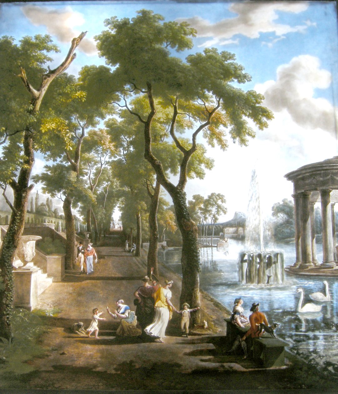 Hayali Manzara, Dihl Fabrikası, 1806 (cam üzerine yağlı boya) by Jean Louis De Marne