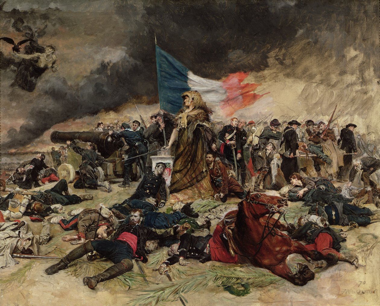 Paris Kuşatması Alegorisi, 1870 by Jean Louis Ernest Meissonier