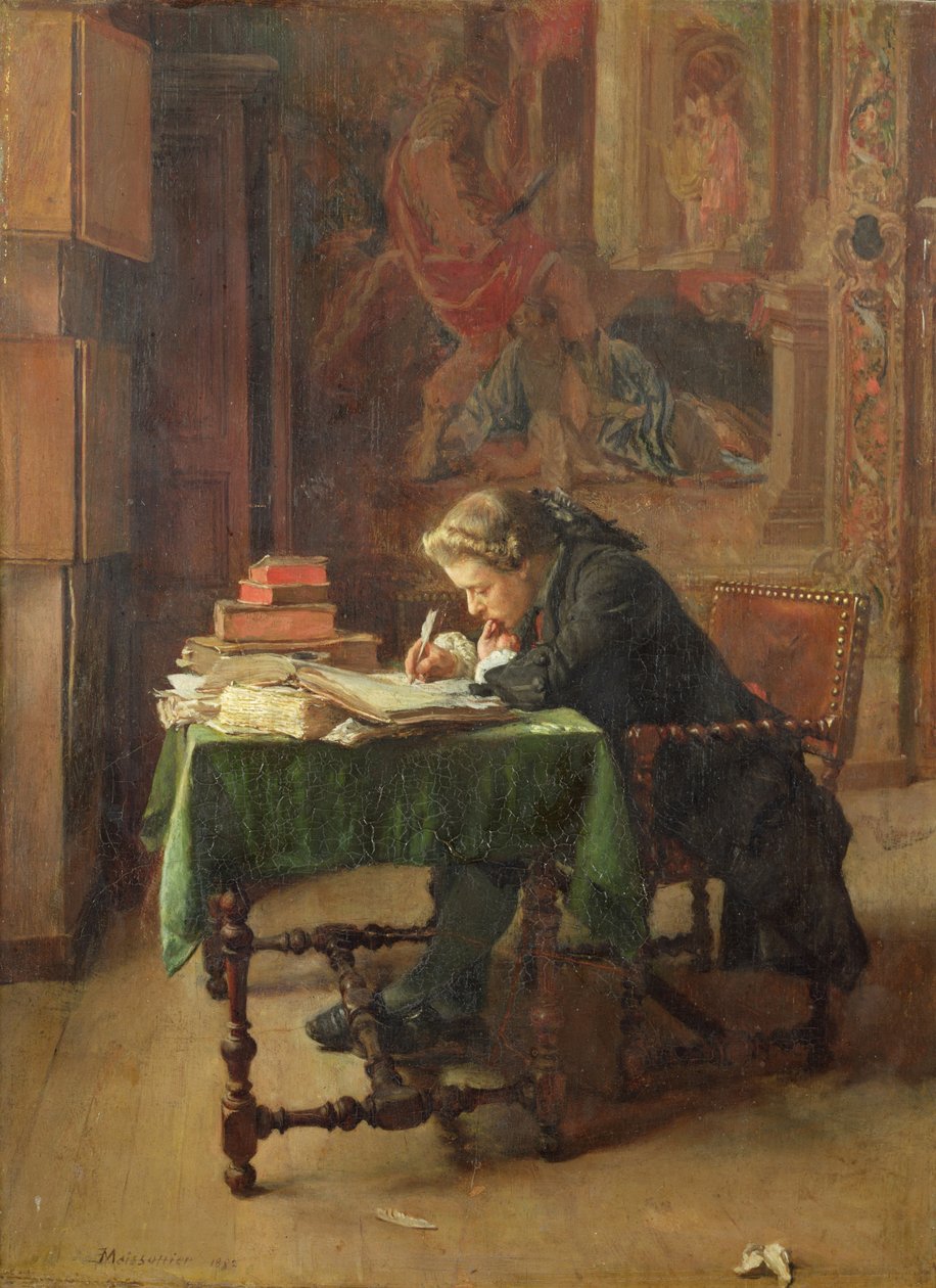 Yazan Genç Adam, 1852 by Jean Louis Ernest Meissonier