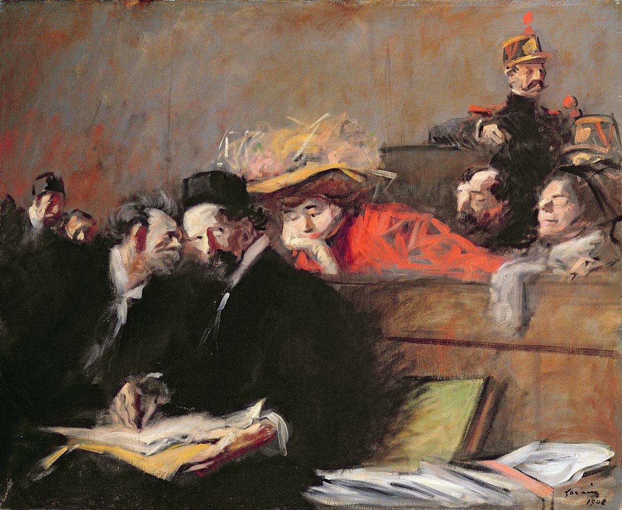 Mahkeme Seyirci, 1908 by Jean Louis Forain